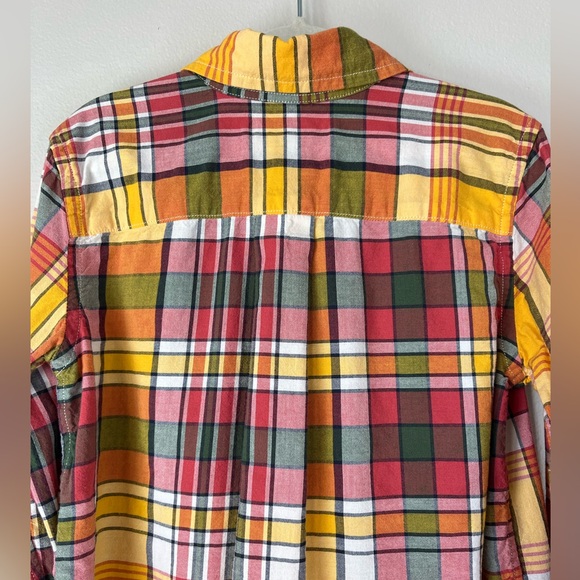 VTG Polo Ralph Lauren Kids 3T Vibrant Multicolor Plaid Button Down LS Shirt FALL - Picture 7 of 8